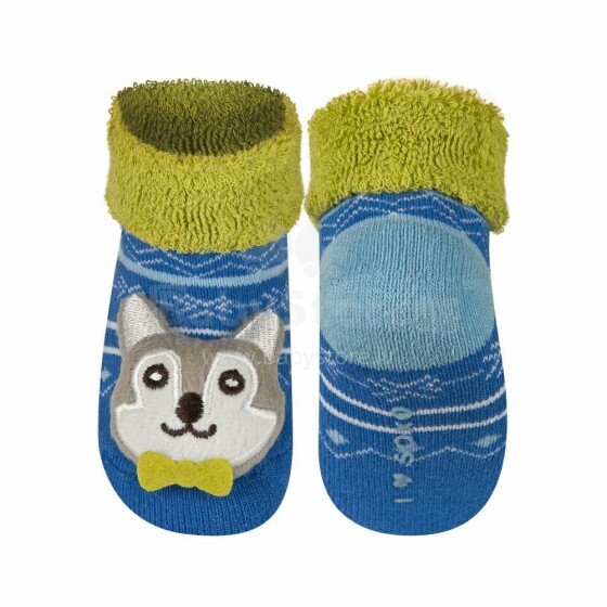 Soxo Baby Premium Art.60659  Фротэ носки 3D с погремушкой