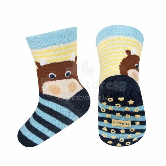 SOXO Baby Art.76990 - 4 Baby Socks with ABS