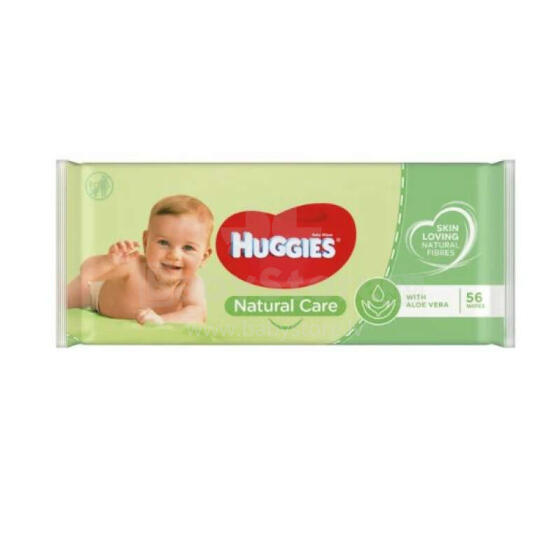 Huggies Natural Care Aloe Art.41550152 Влажные салфетки  56 шт.