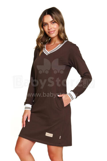 Doctornap Night Dress  Art.4534 Brownie Хлопковая ночная рубашка для беременных/кормления