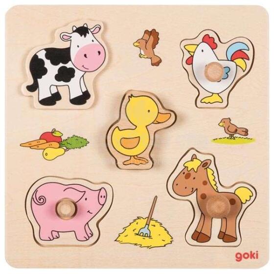 Goki Puzzle Farm Art.57497  Wooden puzle