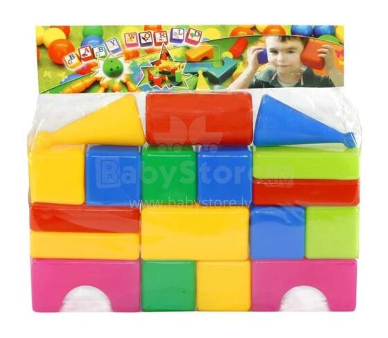 Baby World Blocks Art.62688 Конструктор строительные кубики (11 шт.)