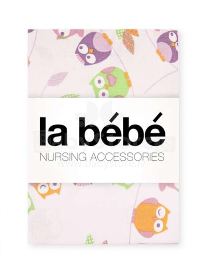 La Bebe Cotton Owl Pink Art.63147 Детский хлопковый пододеяльник 100х140см