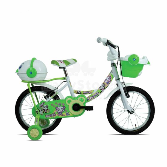 Esperia Art.9770 Panda White/Green 14' Детский двухколёсный велосисед