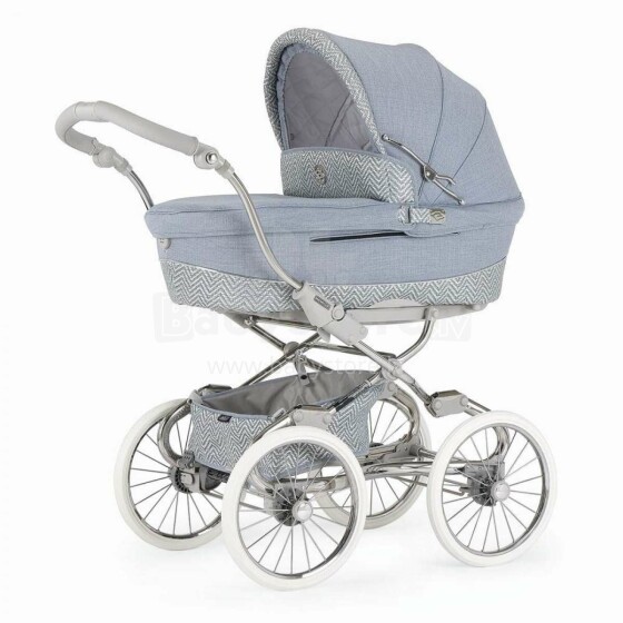 Bebecar'18 Stylo Class Prive Glamour Blue 3in1 Art.63751 Классическая коляска для новорожденных 3 в 1