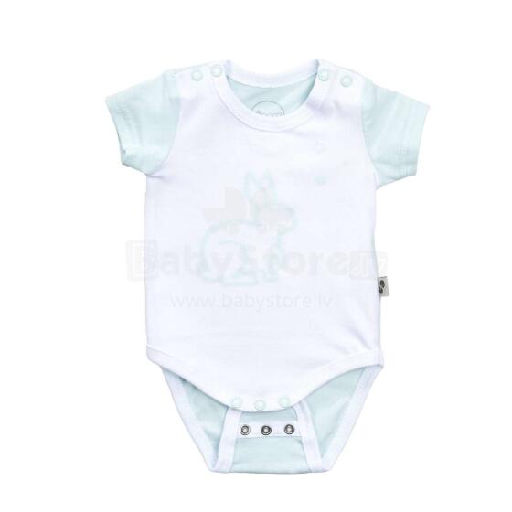 MoNordBaby Body Lee Art.63927 Pastel Blue  Детский бодик с коротким рукавом из хлопка