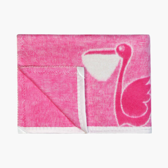 UR Kids Blanket Cotton  Art.64157 Pink  Детское одеяло/плед из натурального хлопка 75x100см
