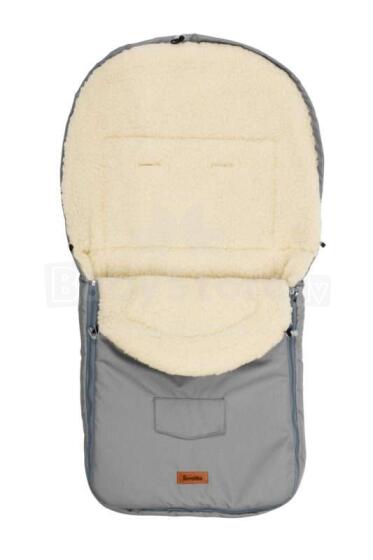 Sensillo Classic Romper Bag Art.824 Light Grey /Wool Детский зимний/cпальный мешок на натуральной овчинке для коляски