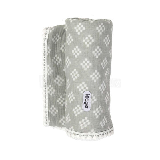 Lodger Swaddler Muslin Art.SWT080 Silt Green kokvilnas autiņš 120x120cm