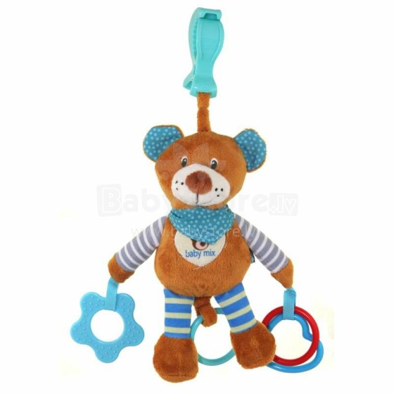 BabyMix Bear Art.33274 Игрушка мягкая на коляску с вибрацией Мишка