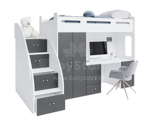 AJK Zuzia Plus Art.65551 Grey Bērnu moduļu mēbeļu komplekts