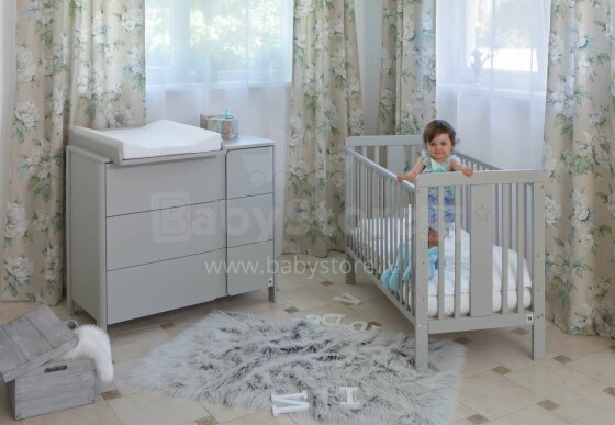 YappyKids Star Art.65778 Детский комплект мебели(комод+кровать)