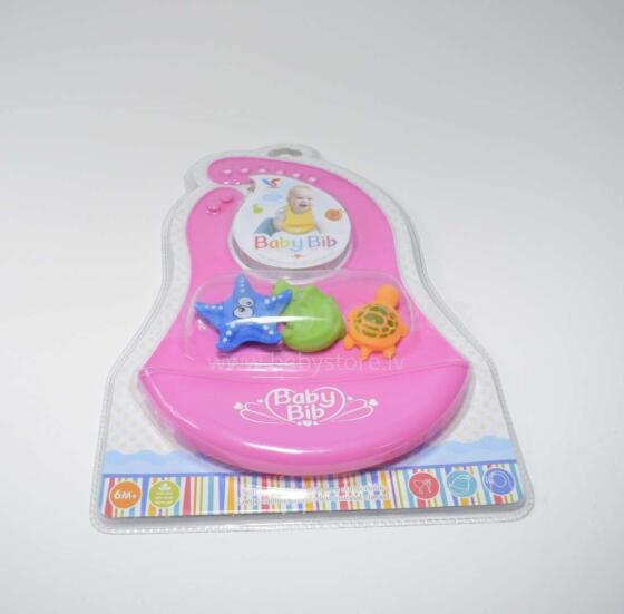 TLC Baby Bib Art.112457 Priekšautiņš silikona ar kabatiņu un mantiņam   Edit