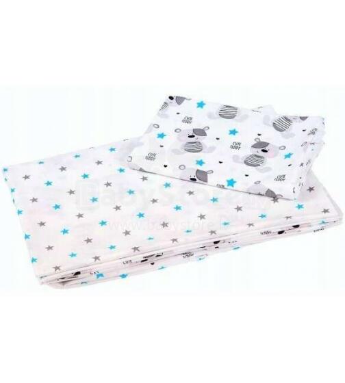 Ankras GREY TEDDIES K-2T135  Gultas veļas komplekts 2-dalīgs 135x100 cm