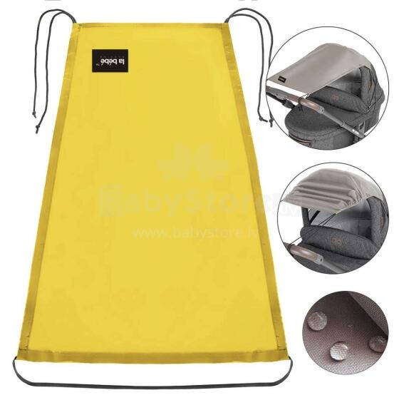 Visor Universal Art.67159 Lemon Universāls saules sargs (aizsargs) bērnu ratiem un autokrēsliem +DĀVANĀ funkcionālā somiņa no ūdeni atgrūdoša auduma