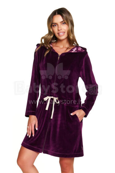 Doctornap Robe Art.1008 Burgundy Велюровый халат для беременных