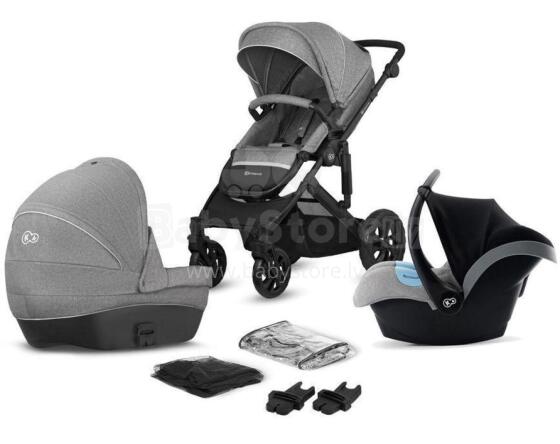 KinderKraft Prime Lite Grey 3 in1 Art.KKWPRLIGRY3000 Универсальная коляска 3 в 1+стильная сумка