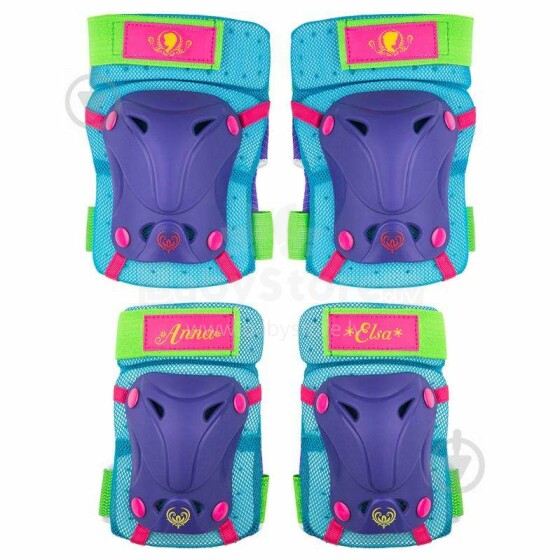 Disney Skater Protectors Frozen Art.9024 Детский защитный комплект для  локтей и коленей.