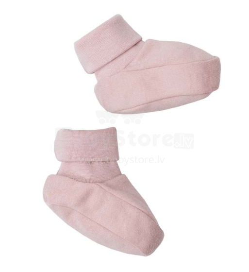 „Wooly Organic Booties“ 68163 „Dusty Pink Premium“ - „Eco Cotton“ kūdikių batai