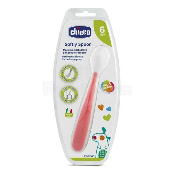 Chicco Art.06828.71  Līkā silikona karotīte  6m+