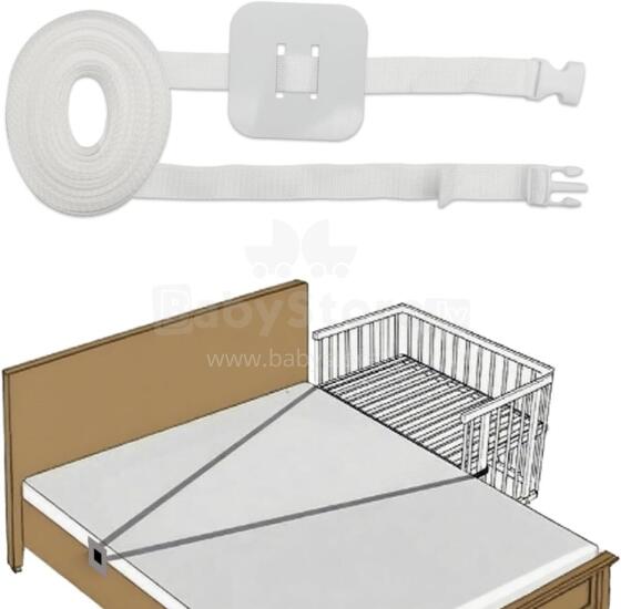Kidsworld Strap for Baby Bed Art.70099 sānu gultiņas stiprinājuma siksna bērnu gultiņai, fiksēta siksna bērnu gultiņai, siksna piestiprināšanai pie pieaugušo gultas