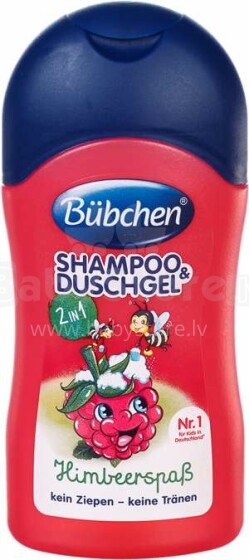 Bubchen Art.TL15 šampūns & dušas putas ar aveņu garšu 50ml