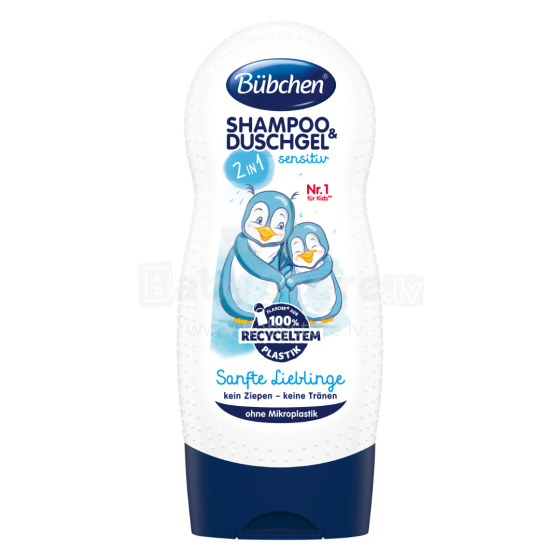 Bubchen Shampoo&Duschgel Art.70410 Шампунь и гель для душа «Дорогие пингвины», 230 мл