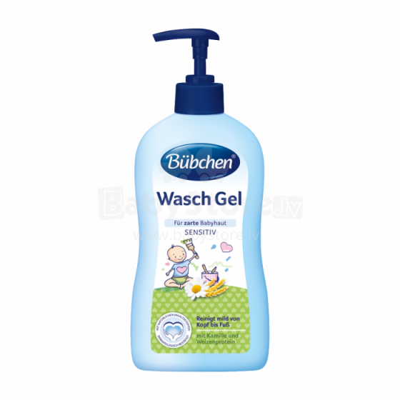Bubchen Wash Gel Art.TB10 Гель для купания младенцев с ромашкой и белок зародышей пшеницы, 400 мл