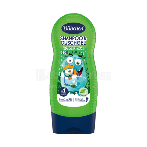 Bubchen Shampoo&Duschgel Art.TK96 Monsterspab bērnu šampūns un dušas želeja “Jautrie briesmonīši” – divi vienā, 230ml