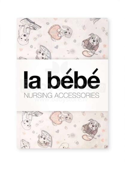 La Bebe™ Cotton 60x120 Art.70527 Dogs Kokvilnas palags ar gumiju 60x120cm