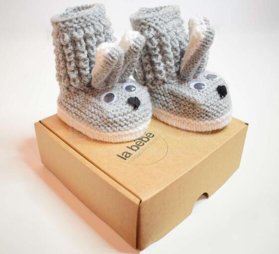 La bebe™ Hand Made Art.70839 Bunny Latvia Baby socks