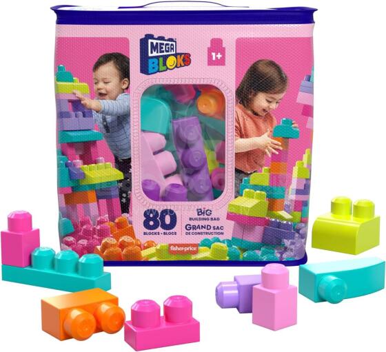 Mega Bloks First Builders Art.70888 Набор конструктора в пакете, 80 дет