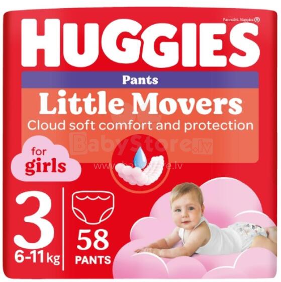 Huggies pants MP 3 Girl  Art.71026 Трусики-подгузники для мальчиков (6-11кг) 58шт.
