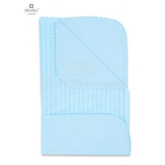 MimiNu Minky Kvadraciki Blue baby blanket 75x100cm