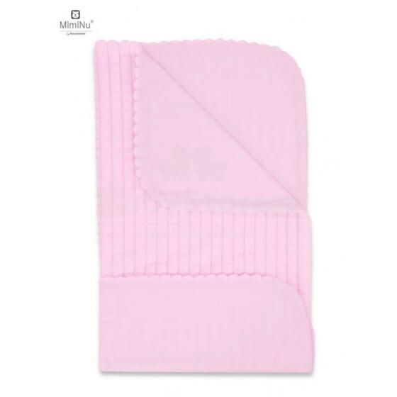 MimiNu Minky Kvadraciki Pink bērnu sega 75x100cm