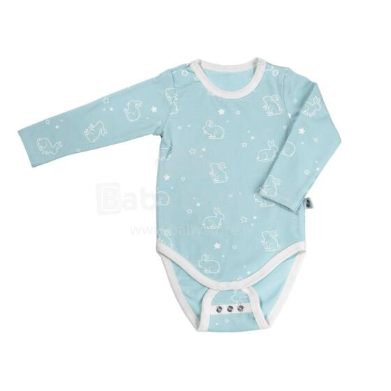 NordBaby Body Sam Art.71934  Pastel Blue Бодик с длинными рукавами на кнопочках
