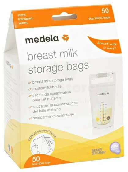 „Medela“ krūties pieno laikymo krepšiai Prekės.008.0413 Pieno šaldymo ir laikymo maišeliai