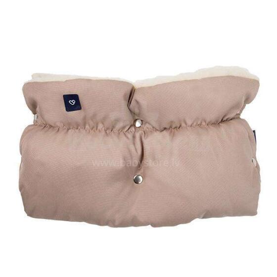 Womar Mufta Art.3-Z-M-019 Dark Beige  Муфта- трасформер на коляску из овчины