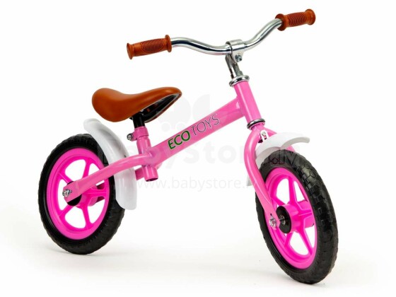 Eco Toys Balance Bike Art.N2004 Pink Bērnu skrējritenis ar metālisko rāmi
