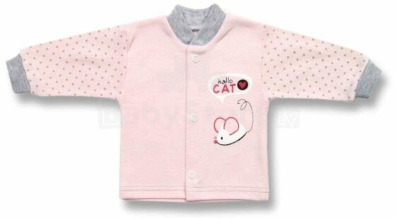 Bobas Mouse Art.9580 Beanie marškinėliai su spaudėmis iš 100% medvilnės rožinės spalvos