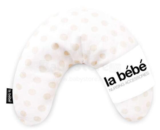 La Bebe™ Mimi Nursing Linen Pillow Art.72699 Dots Travel pillow, size 19 x 46cm