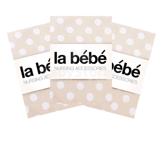 La Bebe™ Set 75x75(3)  Art.72704 Dots Комплект детских пеленочек [хлопок] 75x75cm (3 шт)