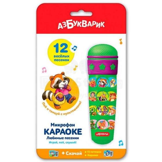 Azbukvarik Микрофон Караоке с мультяшками Любимые Песенки