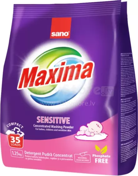 Sano Maxima Sensitive  Art.73239  Veļas pulveris , 1,25kg