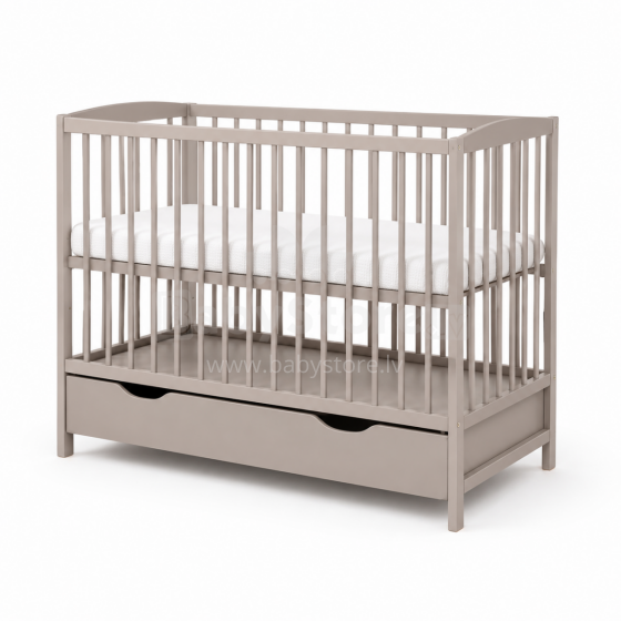 Elf Bed Arco Drawer Art.73282 Taupe Bērnu koka gulta ar atvilktni 120x60cm