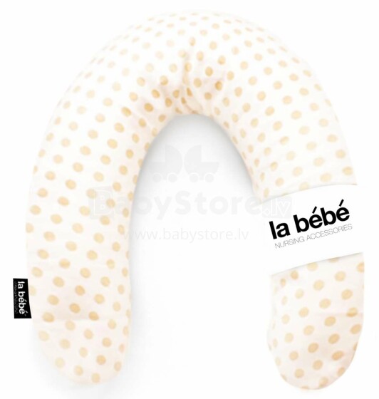 „La Bebe ™“ RICH medvilnės slaugos motinystės pagalvė, 73392 ECO Dot pasaga maitinimui / miegui / pasaga nėščioms moterims, 30x175 cm