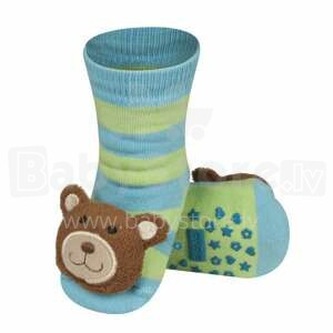 SOXO Baby Art.63129 - 5 ABS Детские носочки 3D с погремушкой 0-24м.