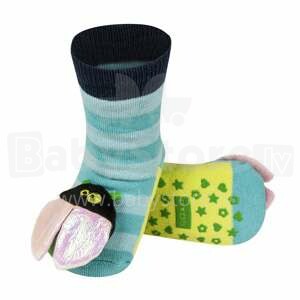 SOXO Baby Art.68032 - 4 AntiSlip ABS Infant socks with rattle