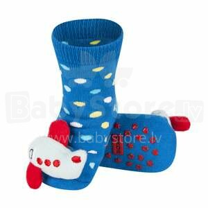 SOXO Baby 68728 - 4 AntiSlip ABS Infant socks with rattle