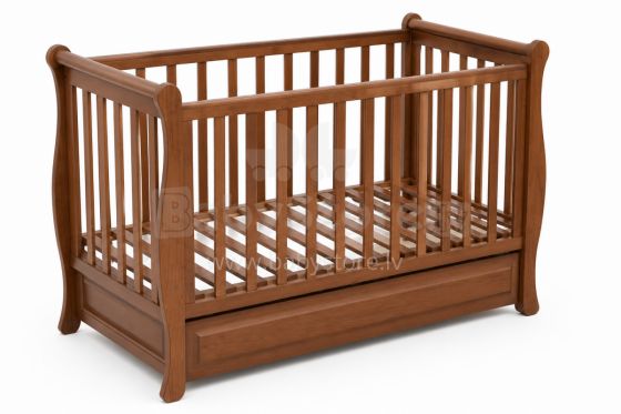 Elf Bed Gardenia Drawer  Art.74234 Nut  bērnu gulta ar atvilktni  120x60cm